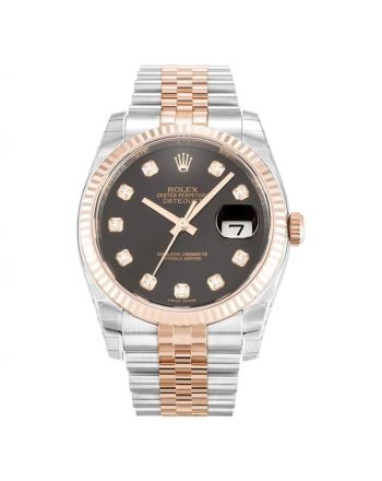 Rolex Datejust Black Diamond Dial 116231 Mens 36MM