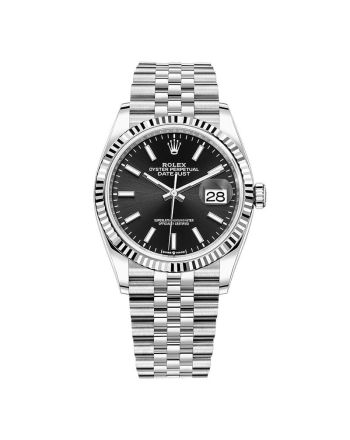 Rolex Datejust 36 Black Stick Dial Jubilee 2022 Ladies 36MM