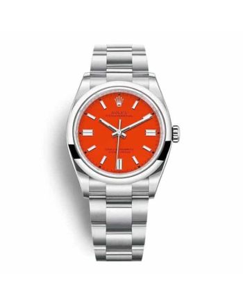 Rolex Oyster Perpetual  Coral Red Men 36MM