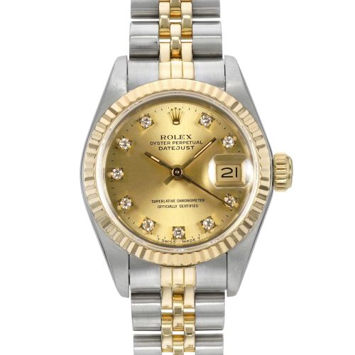 Rolex Datejust 69173 Champagne Diamond